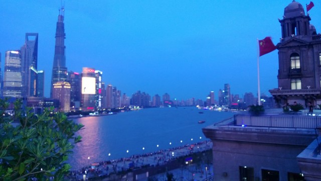 View from the roof at a bar on the Bund.  WOW-I live here now!