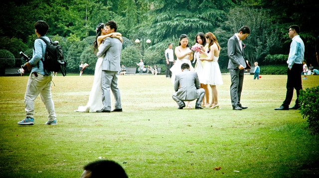 Wedding party in Fuxing Park
