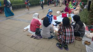 Socializing in Victoria Park