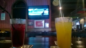 All by ourselves at Camel Pub, Pudong, watching Seahawks and enjoying breakfast cocktail!