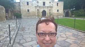 Selfie at the Alamo, which is right downtown San Antonio by the River Walk