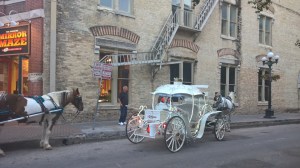 Beautiful carriages straight out of Cinderella, all lit up at night, are all over downtown San Antonio.