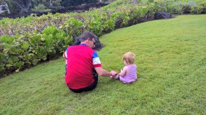 Thom and Mia exploring the great outdoors