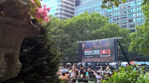 Bryant Park does outdoor movies in the summer