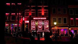 Moulin Rouge-just one of the "shows" in the Red Light District in Amsterdam