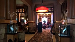 Luxurious elegance in lobby at Hotel Des Indes