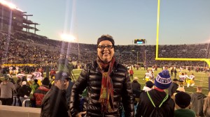 Dressed for the cold weather and ready for spring already