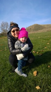 Mia and I enjoying the park